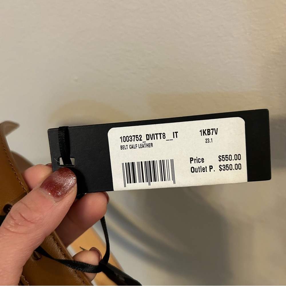 Versace Brown Leather Belt with Gold Medusa Buckle - Picture 5 of 8